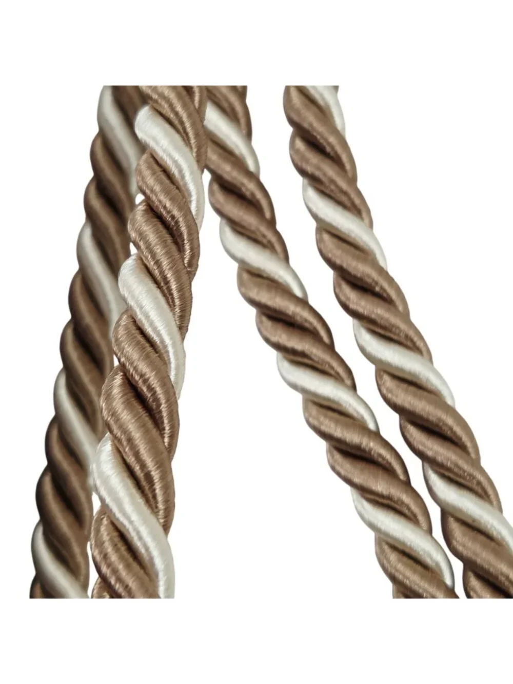 Curtain Tiebacks Set of 2 Single Tassel Mesh Metal Ball Drapery Holdback NIP